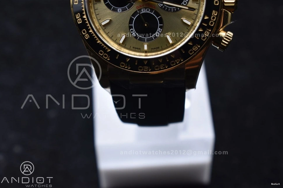 1:1 Best Daytona 126518 Oysterflex Clean Dial Edition YG on Strap 2023 SH4131 0322